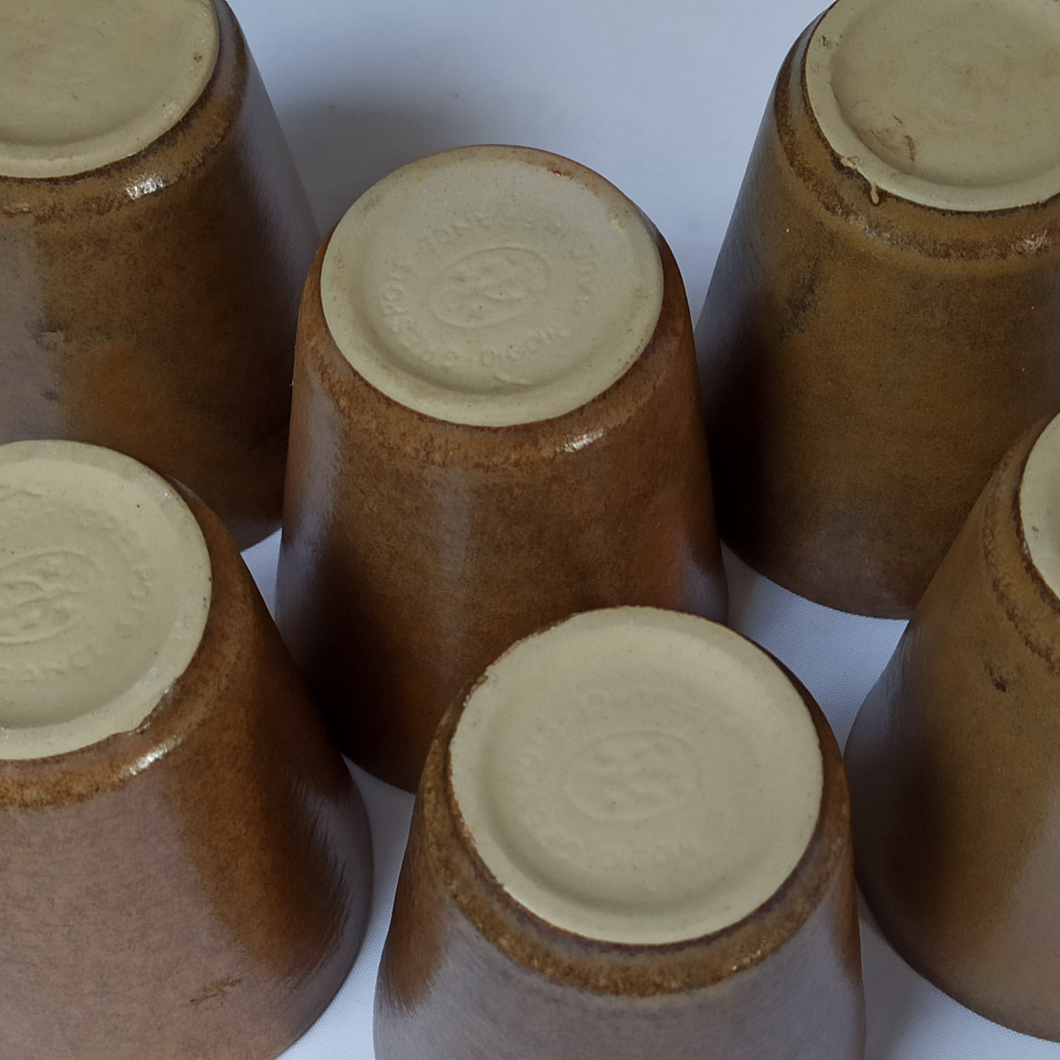 Vintage sandstone Digoin glasses