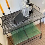 Side table • Vintage serving trolley • Vinyl record holder