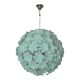 Venetian Green-Wather Flowers Murano Style Glass Sputnik Chandelier