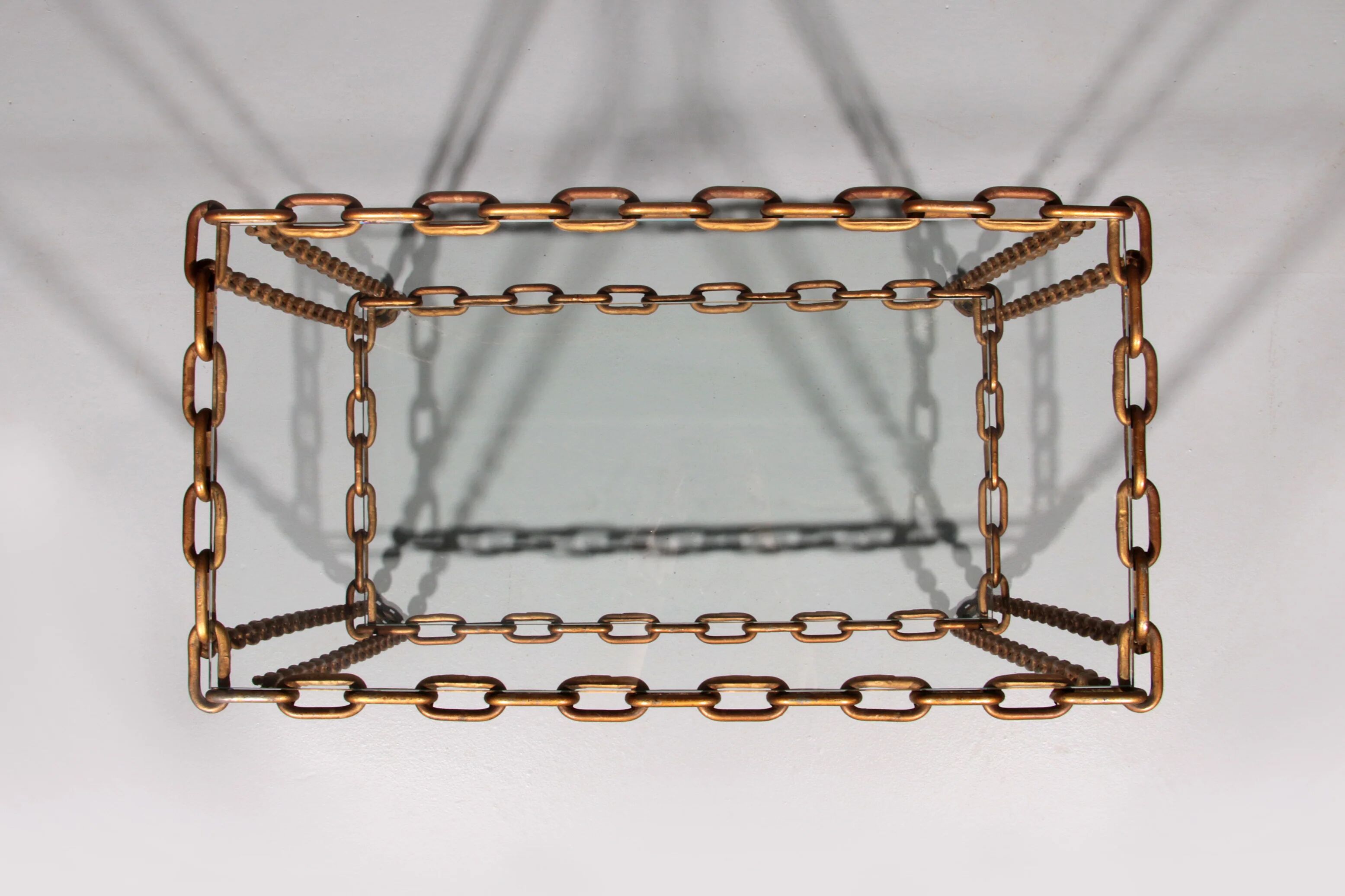 Table d'appoint chaîne boho élégance industrielle, 1970