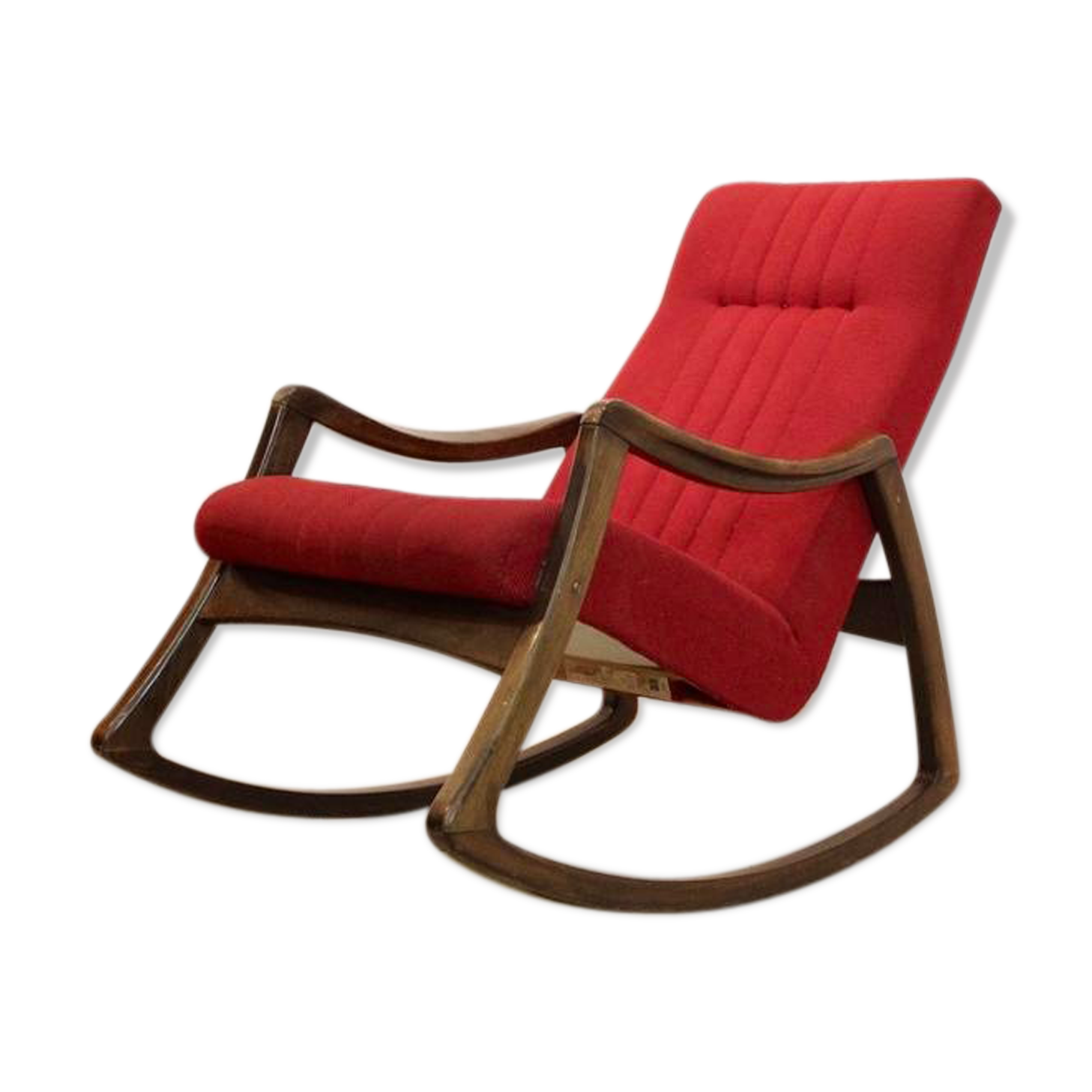 Rocking-chair in beech by Ton