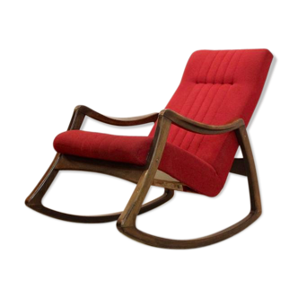 Rocking-chair in beech by Ton