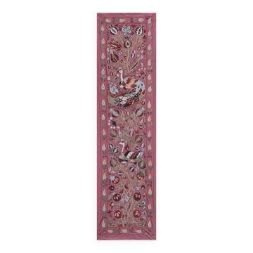 Vintage hand-embroidered tribal tapestry 53x186 cm