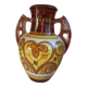 Vase with ceramic handles by Quimper Henriot
