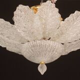Ischia, Murano Clear trasparent Vintage Glass Ceiling Light, 1970s
