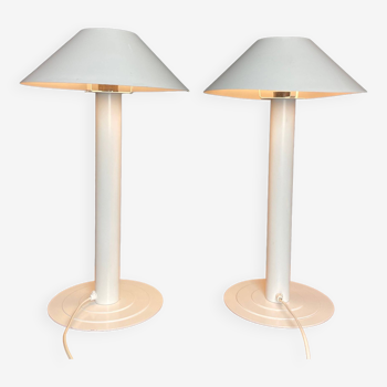 Paire de lampes à poser années 1980 Karlby