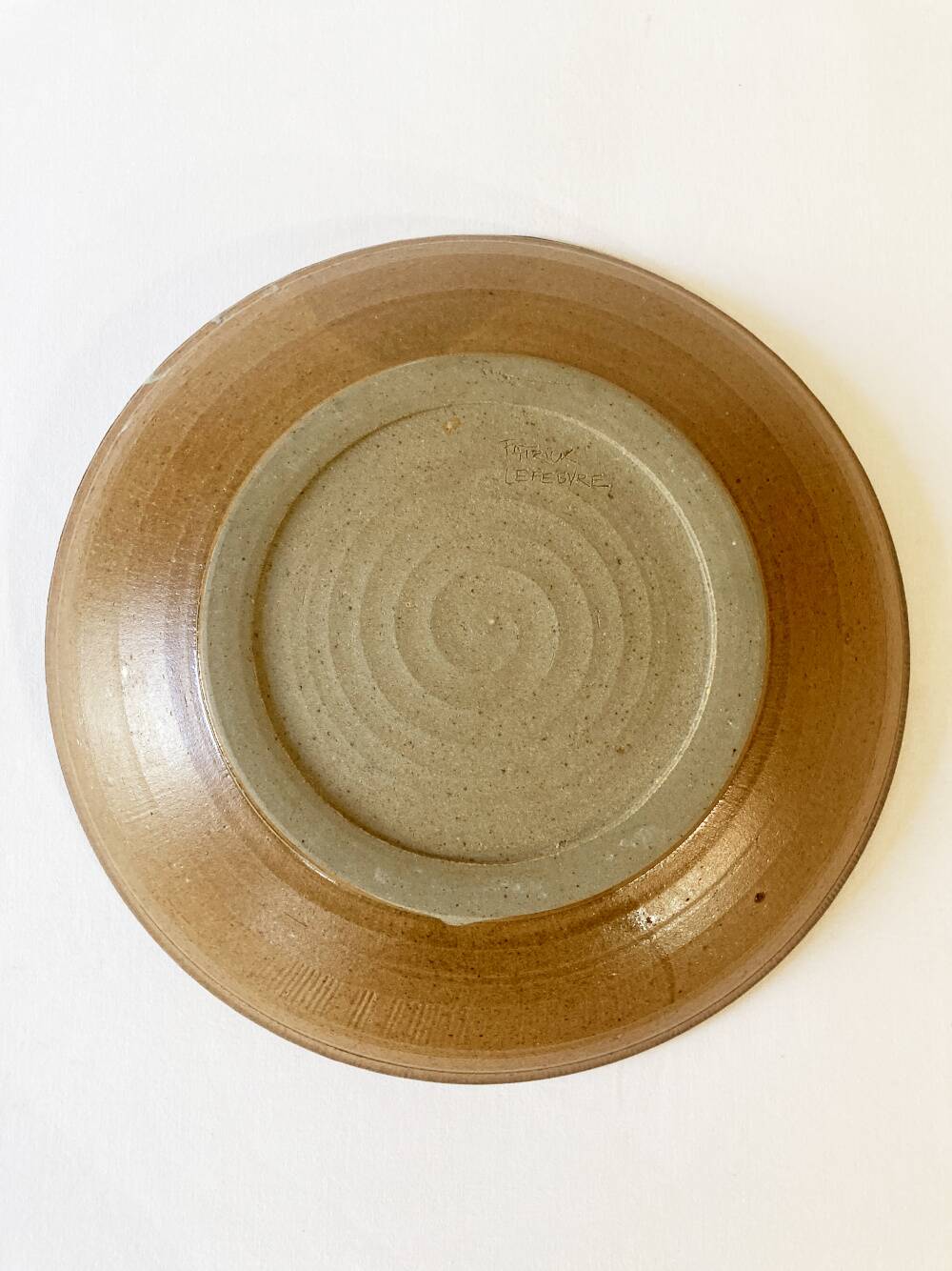 Ceramic dish signed Patrick Lefebvre