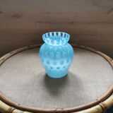 Vintage turquoise glass vase