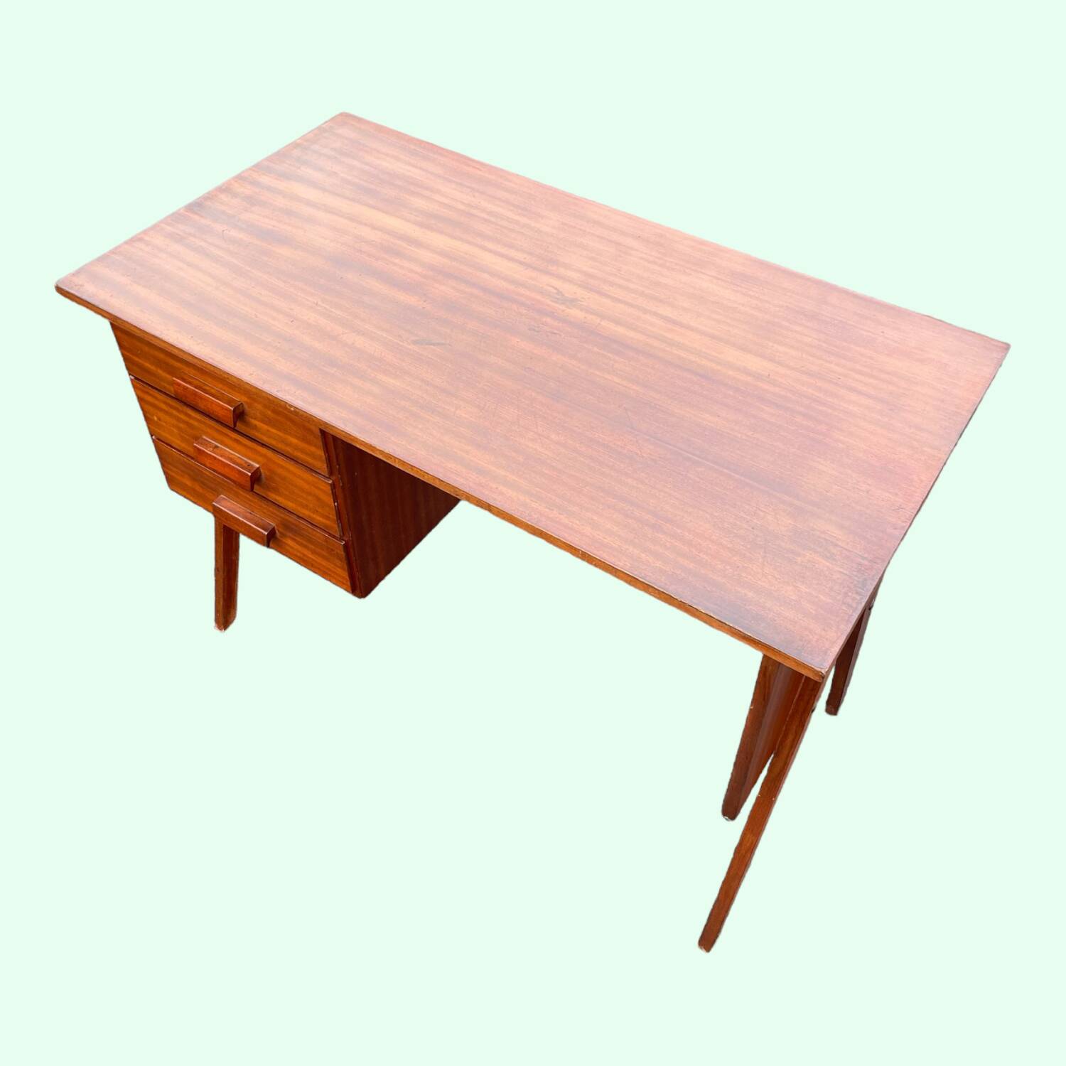 Vintage 1950s 3-drawer desk