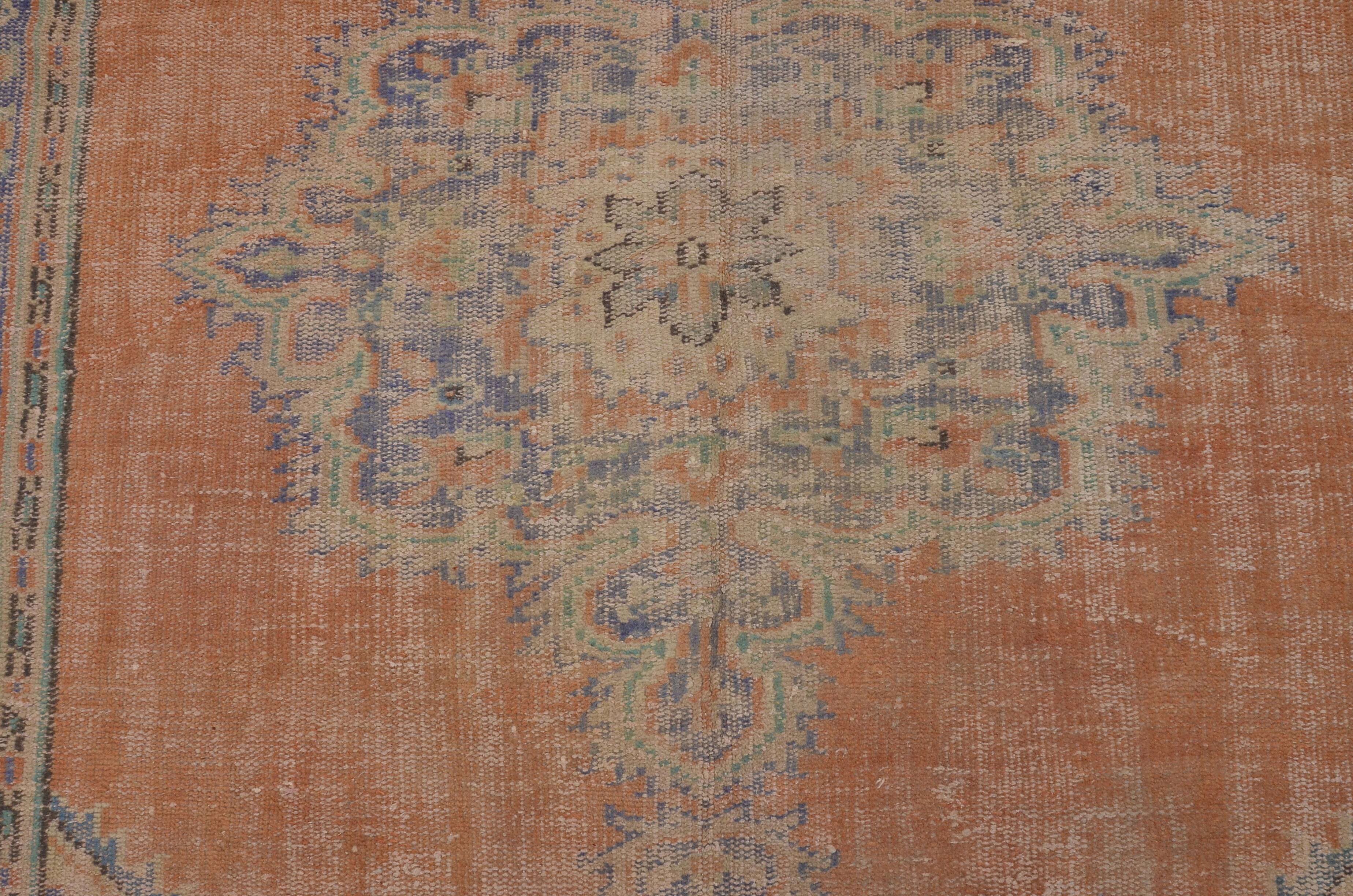 Oushak Turkish Orange Carpet sku 1703