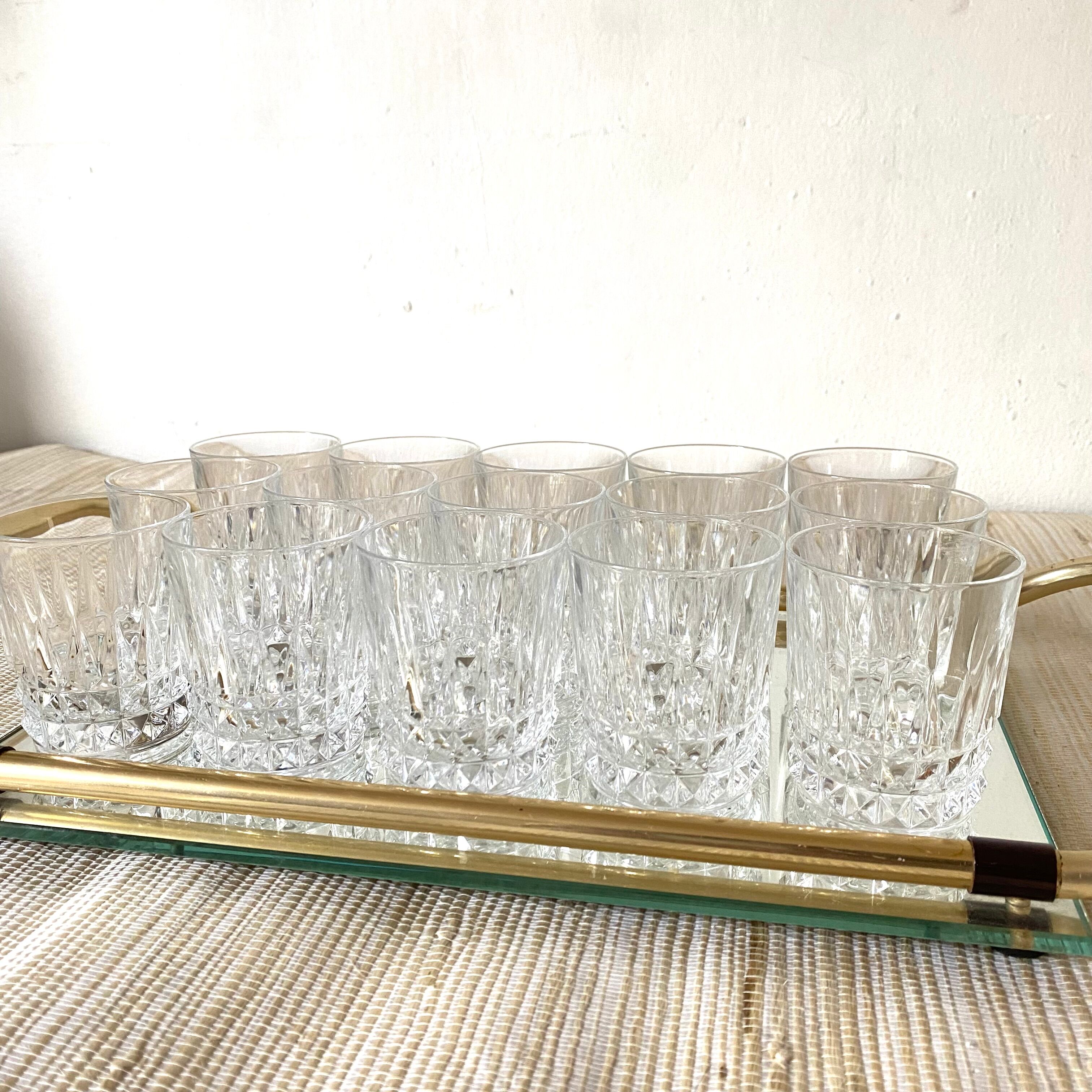 Crystal whisky glasses x15