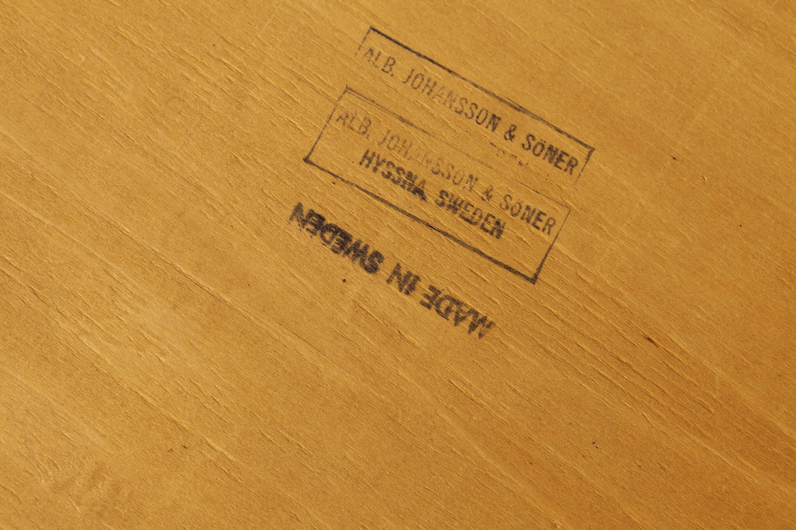 Set of 4 Vintage Oak Dining Chairs, 1960s Swedish Design by Alb Johansson