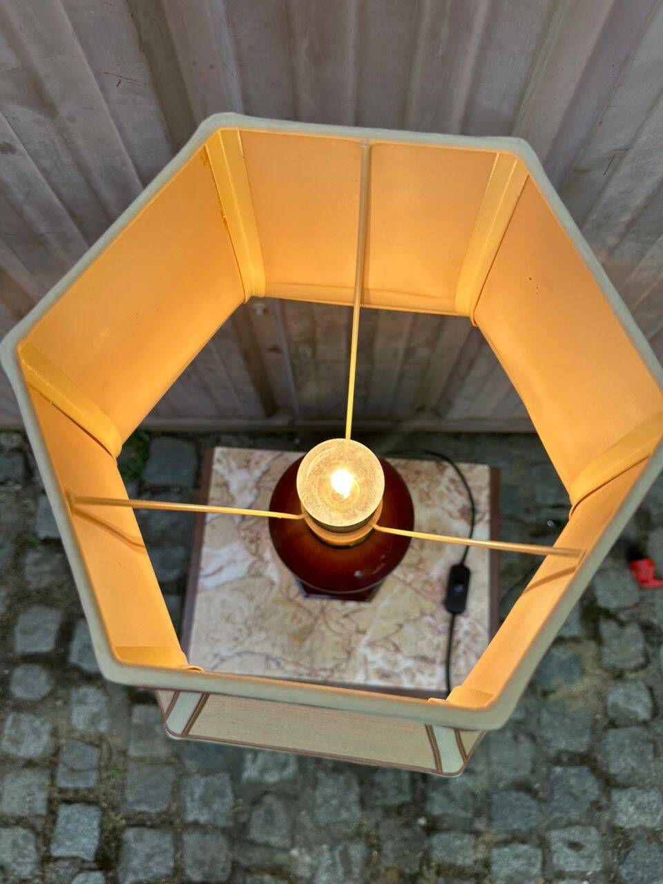 Table lamp by Maison le Dauphine Recency bordeaux 1970