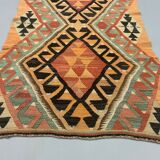 Old Turkish narrow Kilim Runner 288x102 cm, shabby chic, vintage decor kelim rug