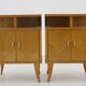 1960s Pair of Nightstands in Ash Finish , Italy