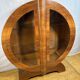 Vintage Art Deco Globe Round Display Cabinet Figured Walnut Circa 1930