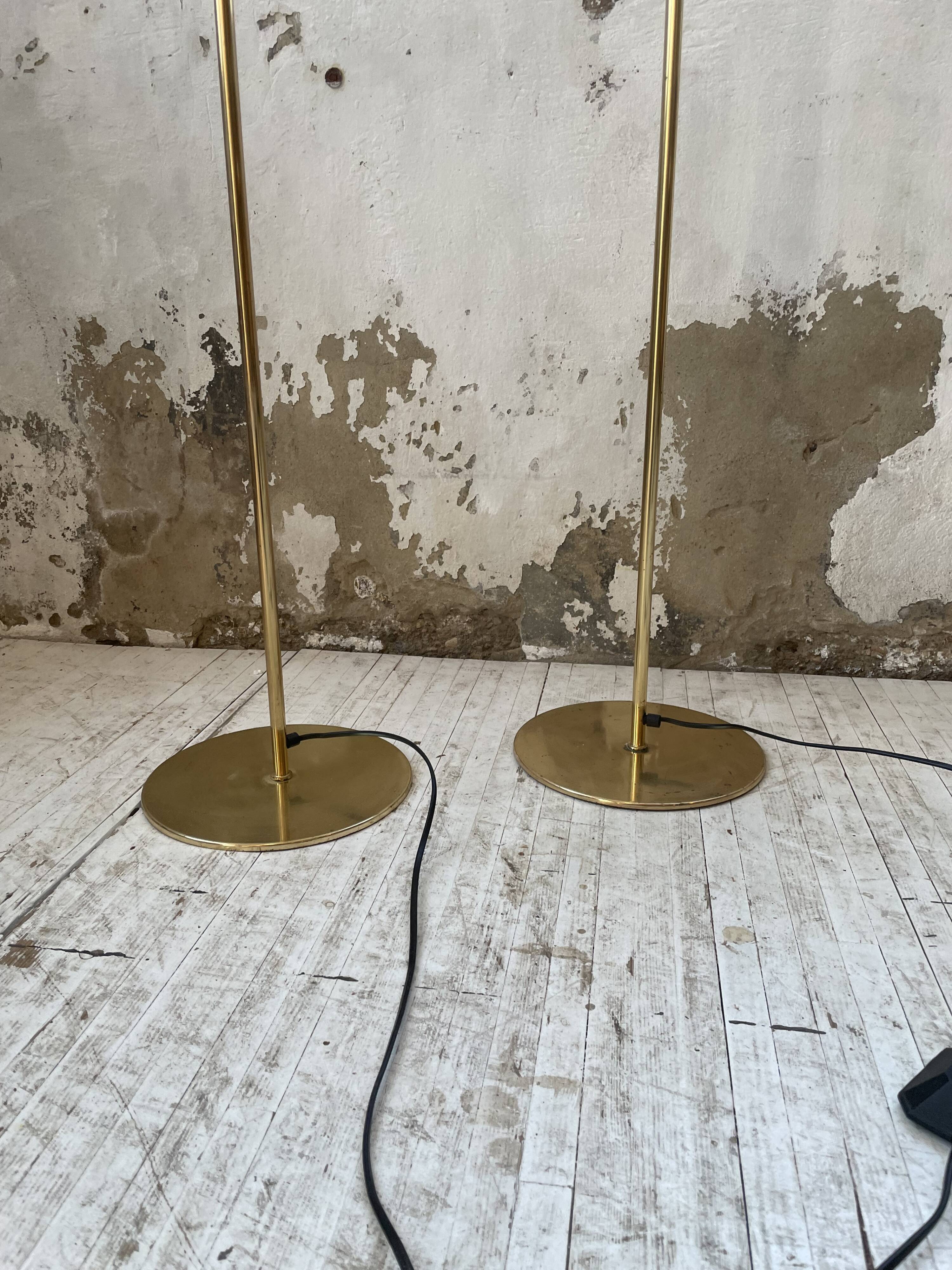 Pair of SCE floor lamps articulated brass 70s