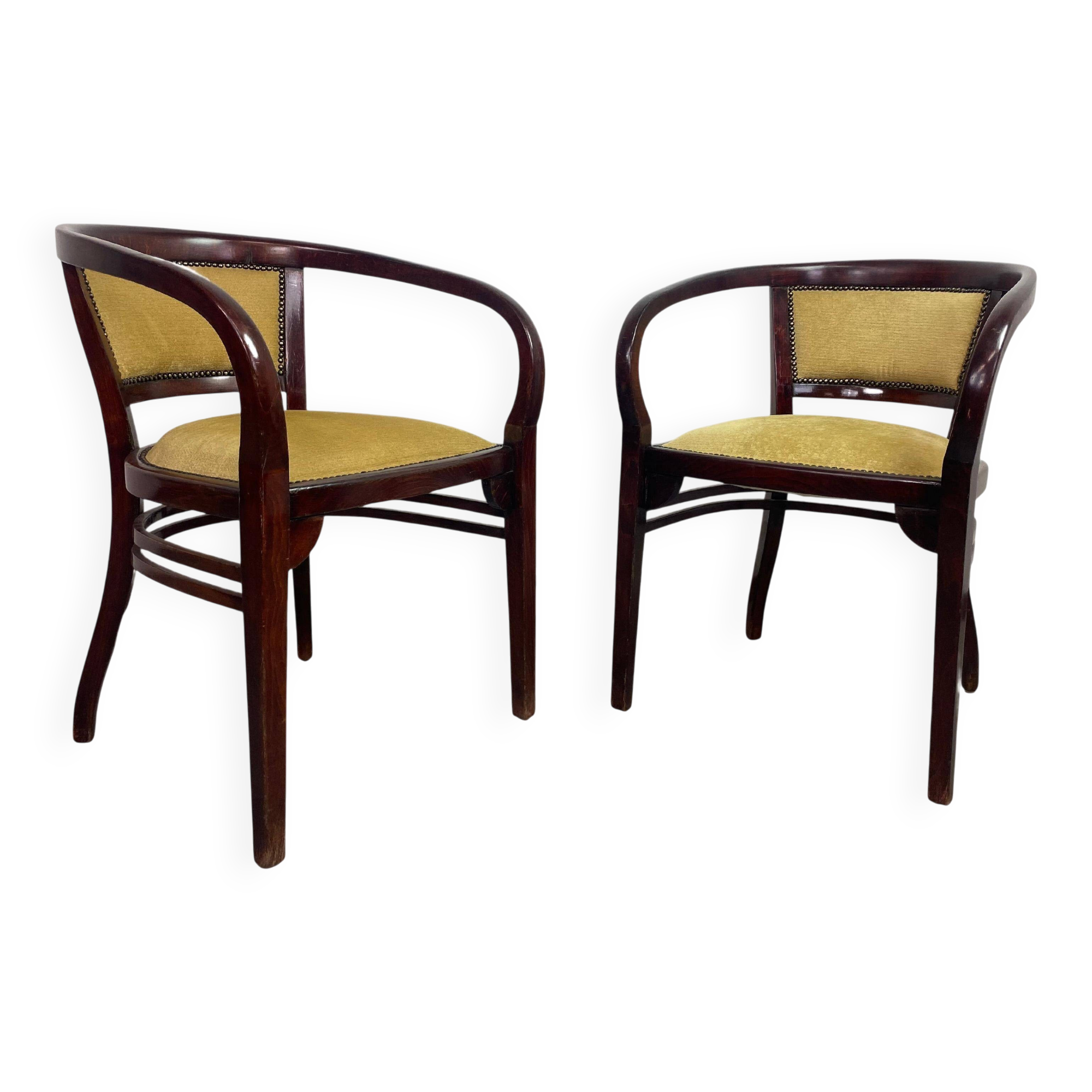 Fauteuils extrêmement rares no.6521 par Otto Wagner pour Thonet