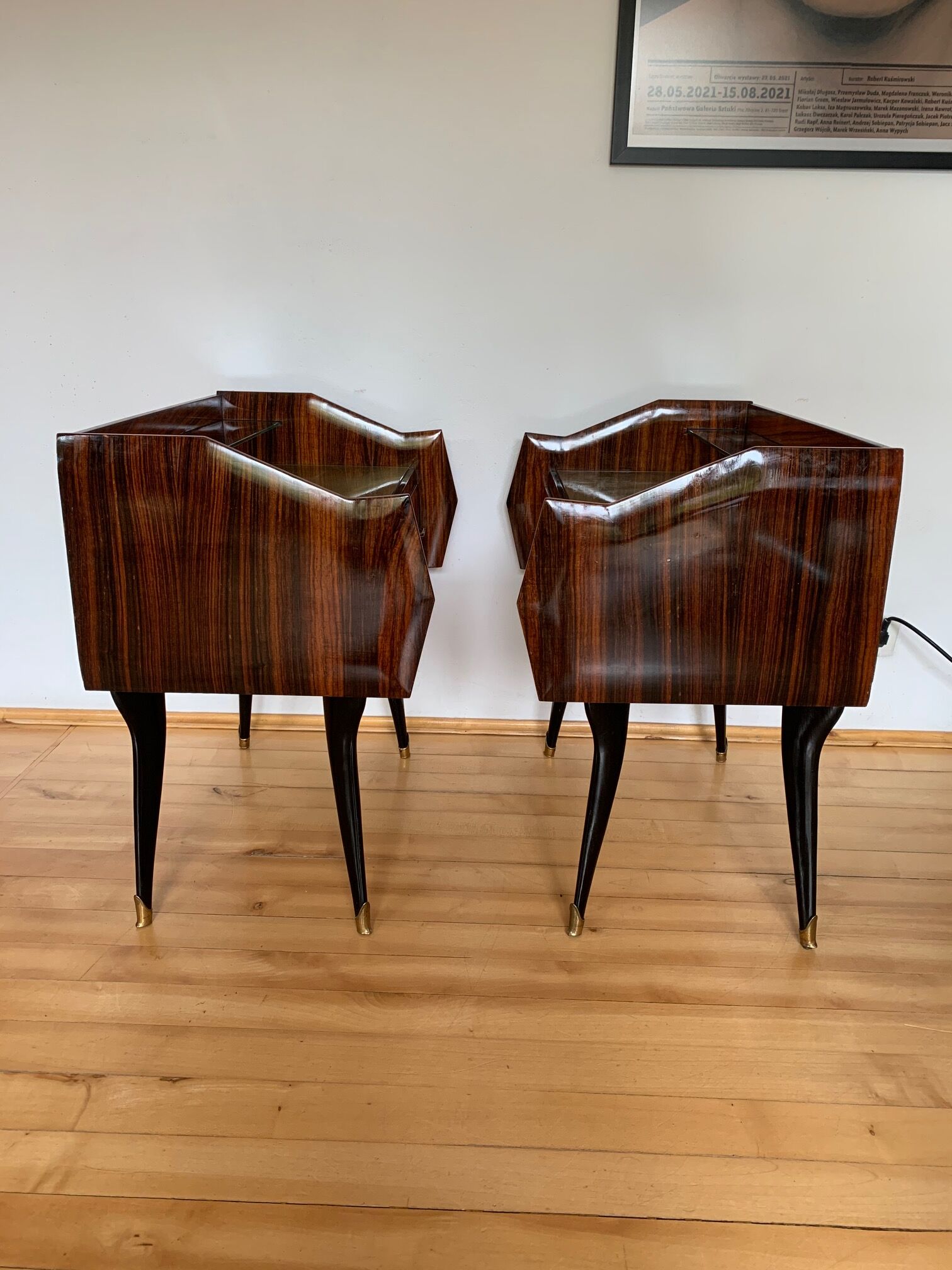 Pair of bedside tables by Paolo Buffa, Italy, 1950s