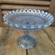 Cake display fruit basket Lace old blue glass dp 0422045