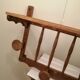 Rustic wooden wall coat rack