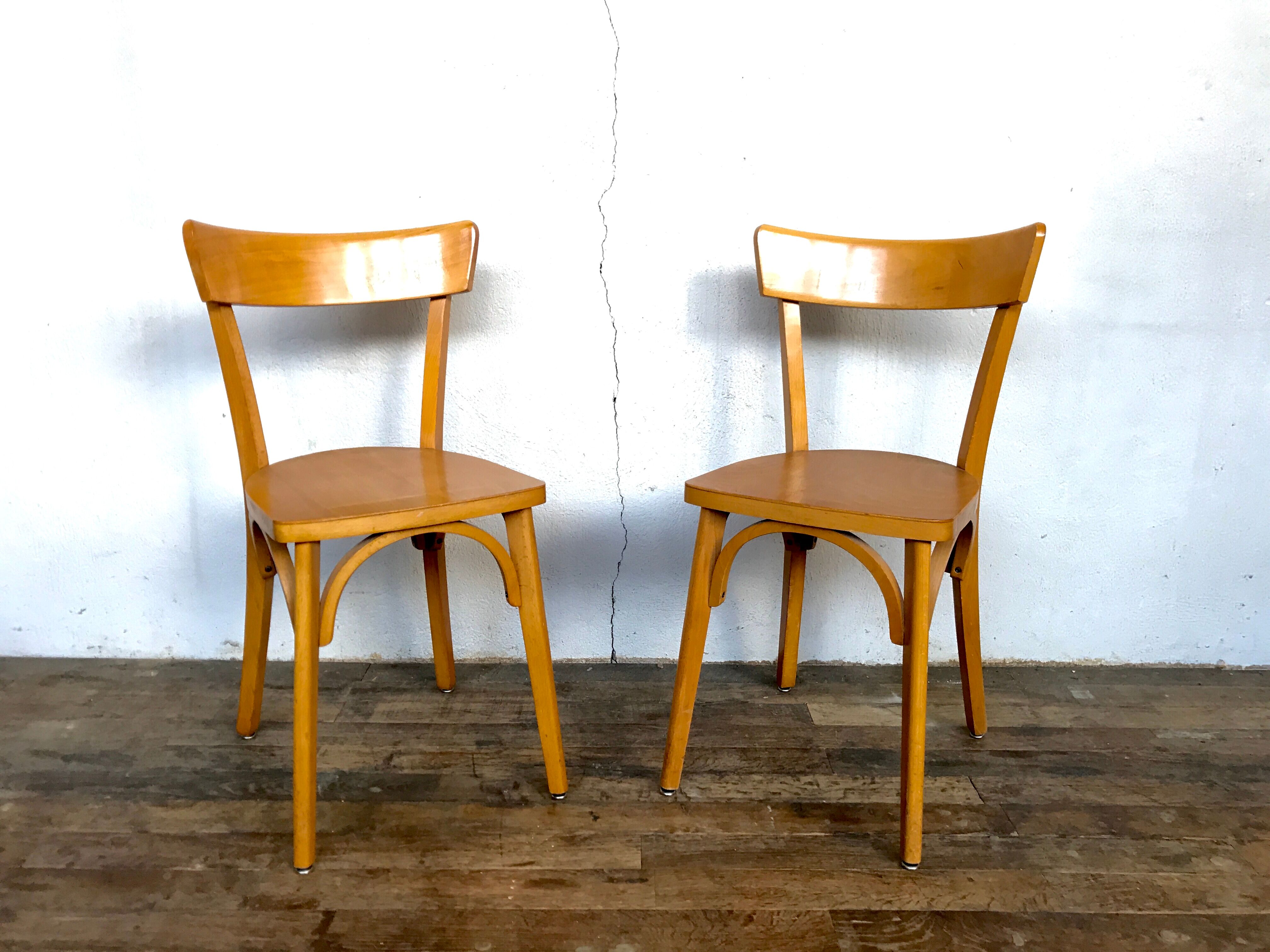 Pair of wooden chairs