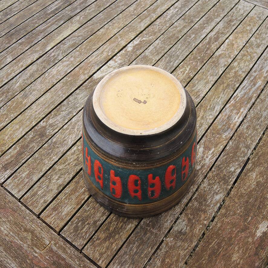 Antique West Germany Fat Lava Ceramic Planter