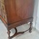 English burl walnut cabinet