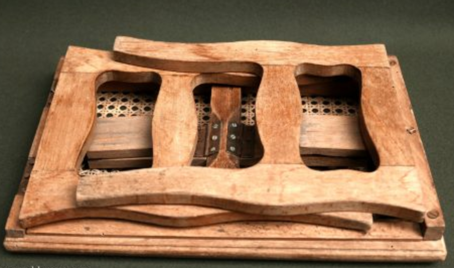 Tabouret pliable canné