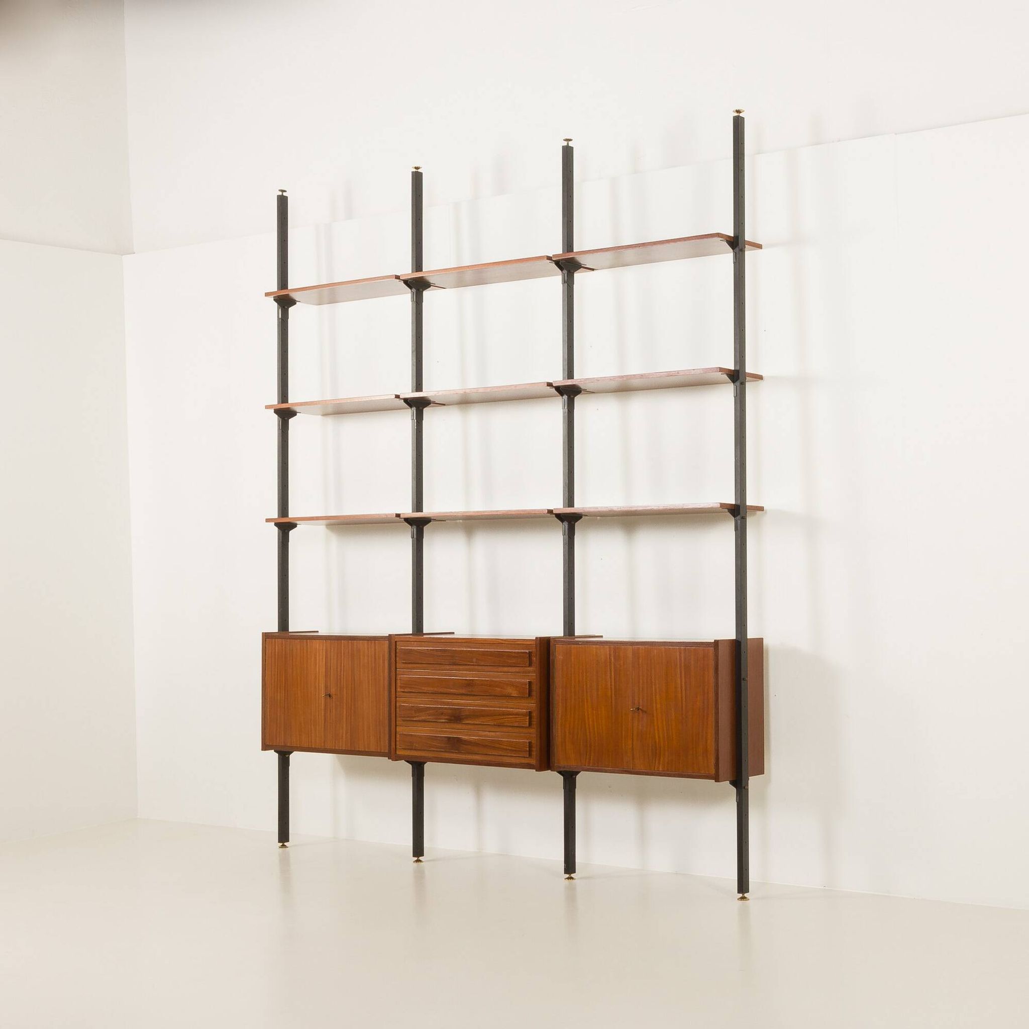 Italian mid century  floor to celling room divider or a bookcase.
