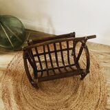 Rattan magazine holder
