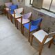 6 colorful 80s beech chairs
