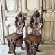 Pair of walnut chairs circa 1880