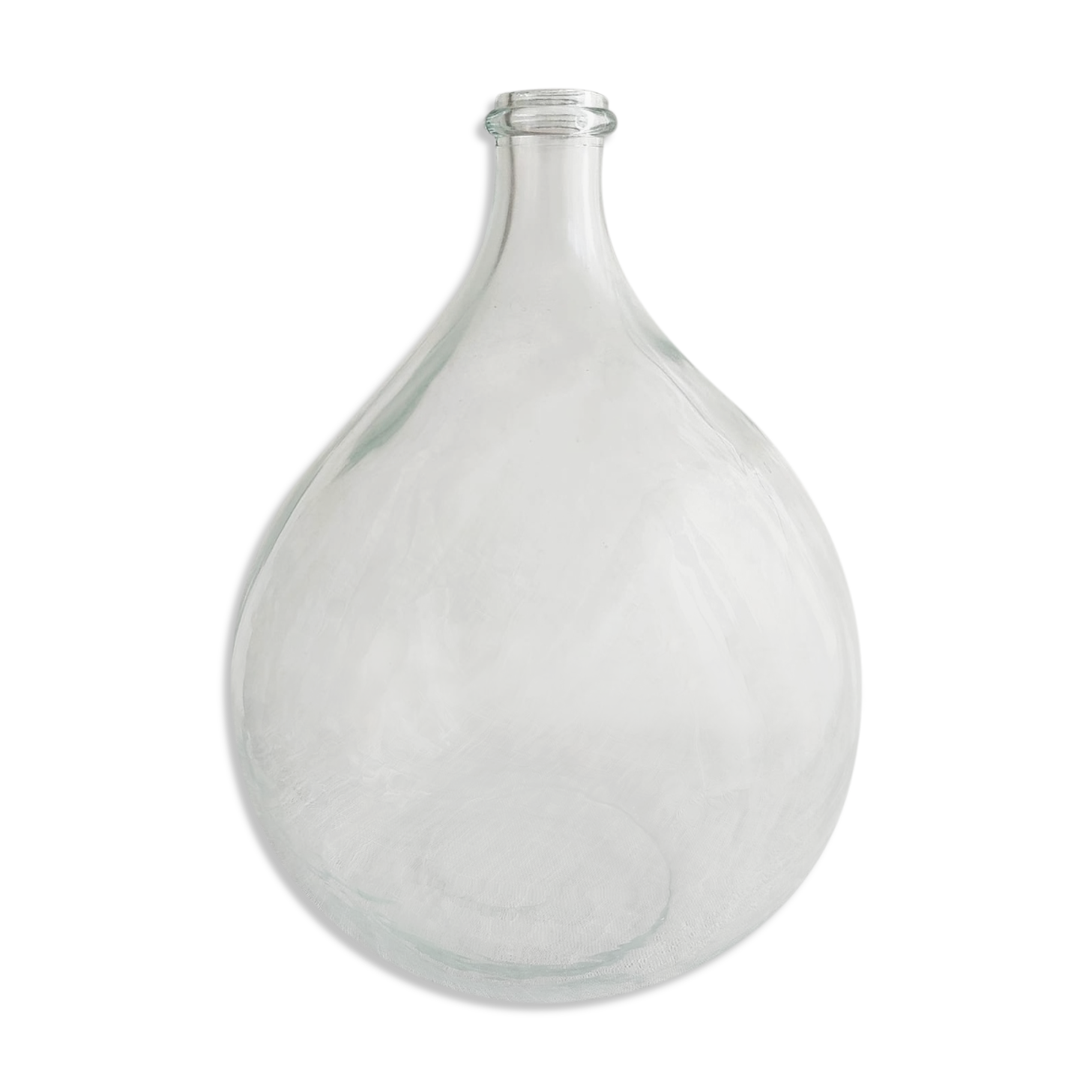 Demijohn 10 liters in molded glass H 35 cm and D 26 cm