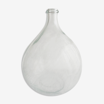 Demijohn 10 liters in molded glass H 35 cm and D 26 cm