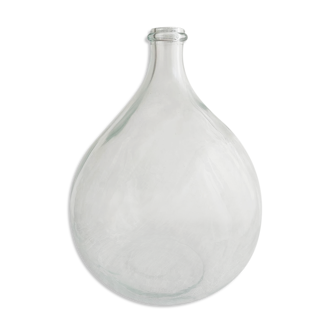 Demijohn 10 liters in molded glass H 35 cm and D 26 cm