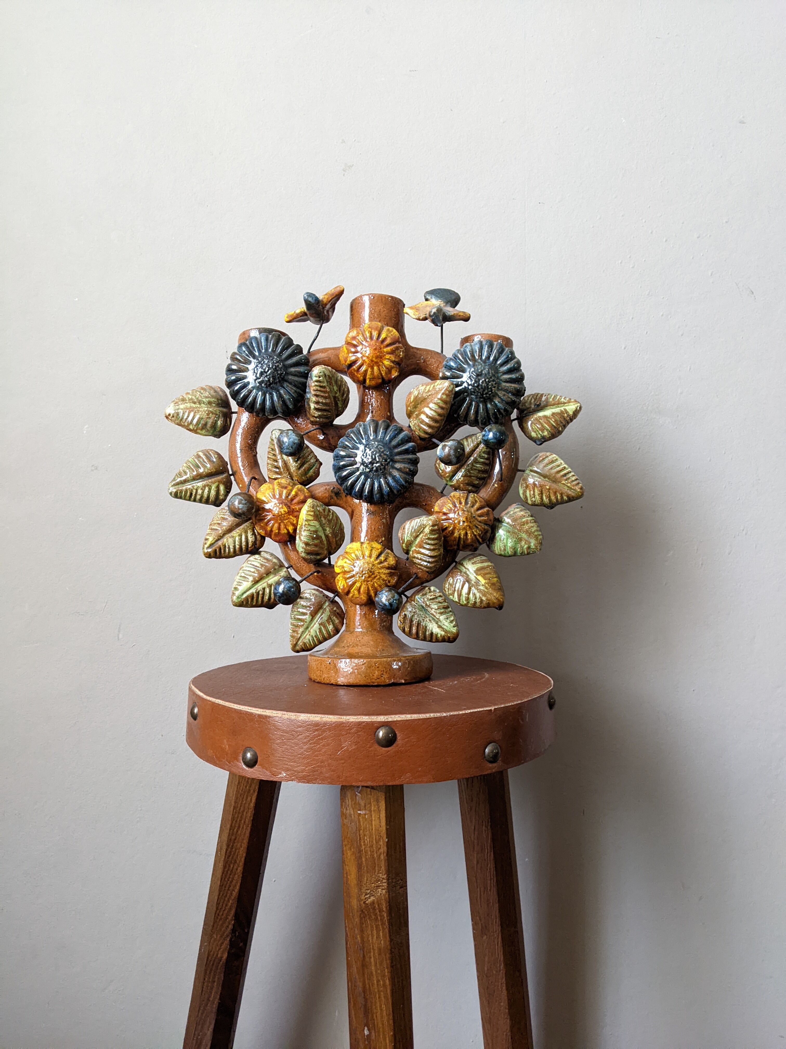 Chandelier tree of life Mexico handcrafted ethnic decoration