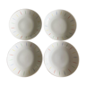Set of 4 white porcelain plates 40s