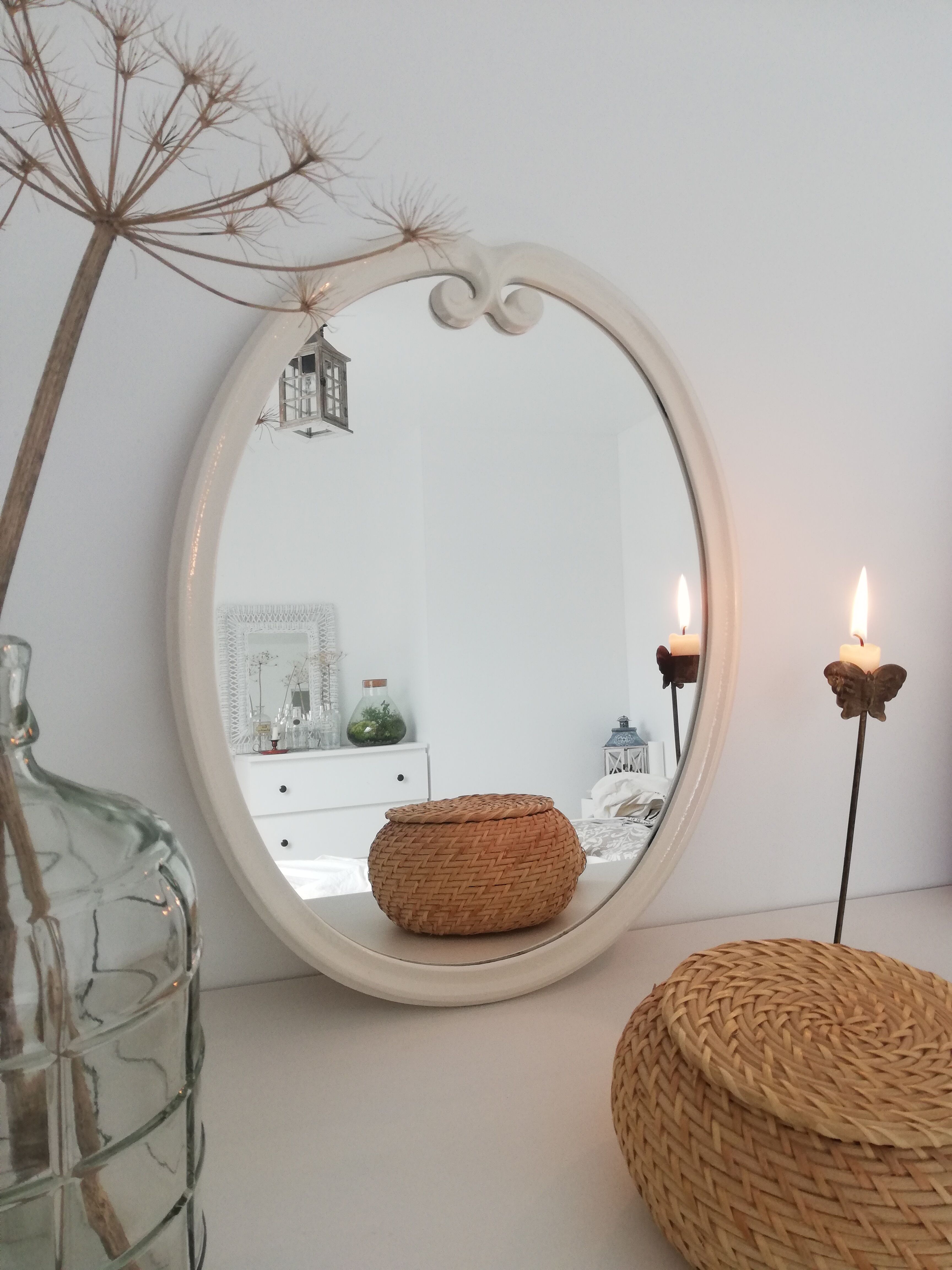 Vintage oval mirror