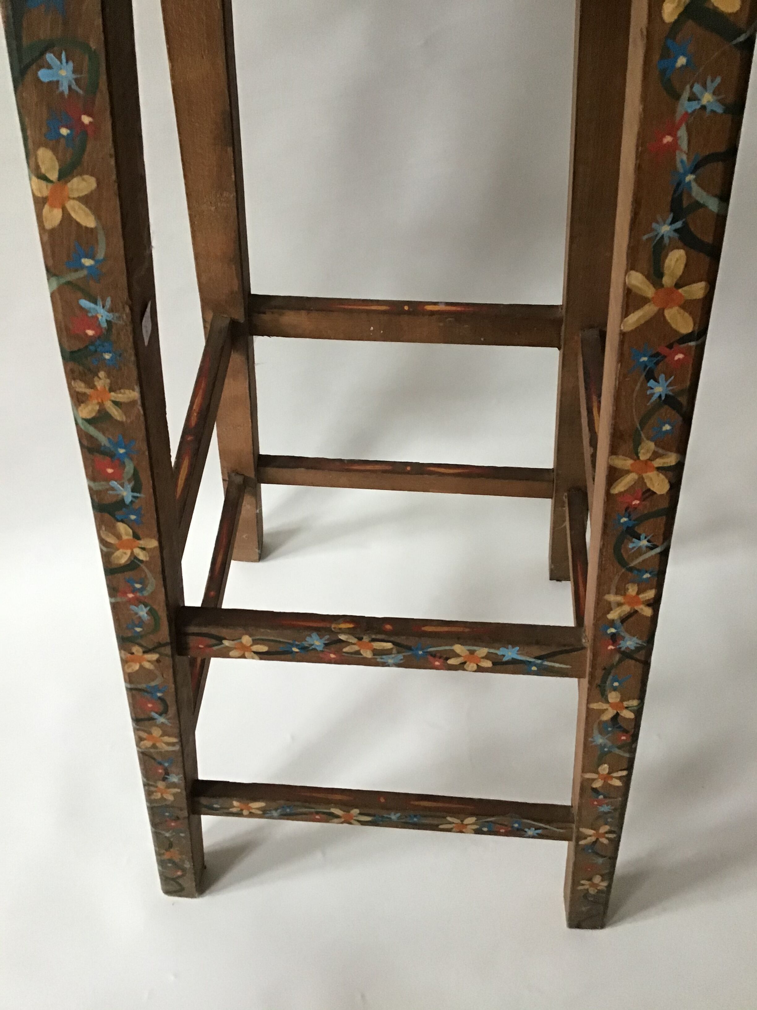 Painted wooden antique stool