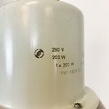 Industrial grey enamel factory lamp, 1960s