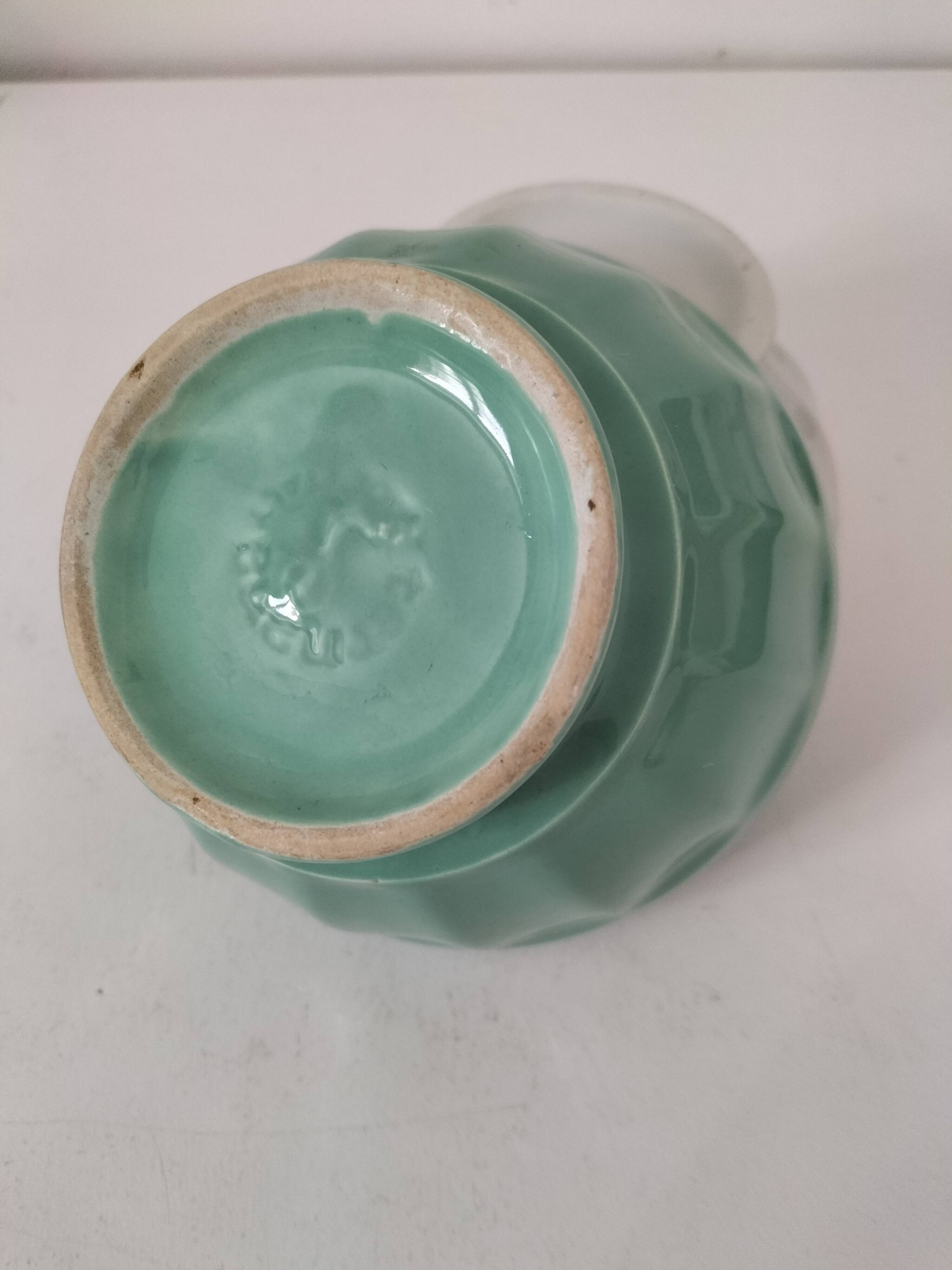 Vintage Faceted Farmhouse Bowl Duo