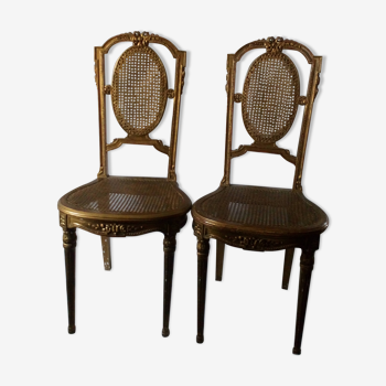 Paire de chaises style Louis XV