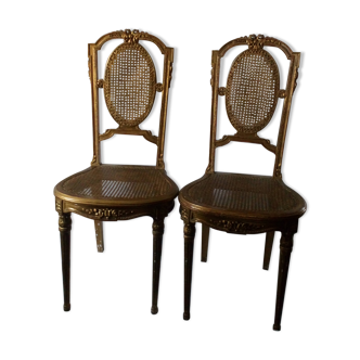 Paire de chaises style Louis XV