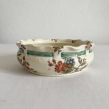 Polychrome ironstone sponge holder bowl Sarreguemines