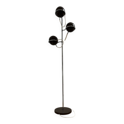 Lampadaire chromé Monix 3 boules vintage 1970
