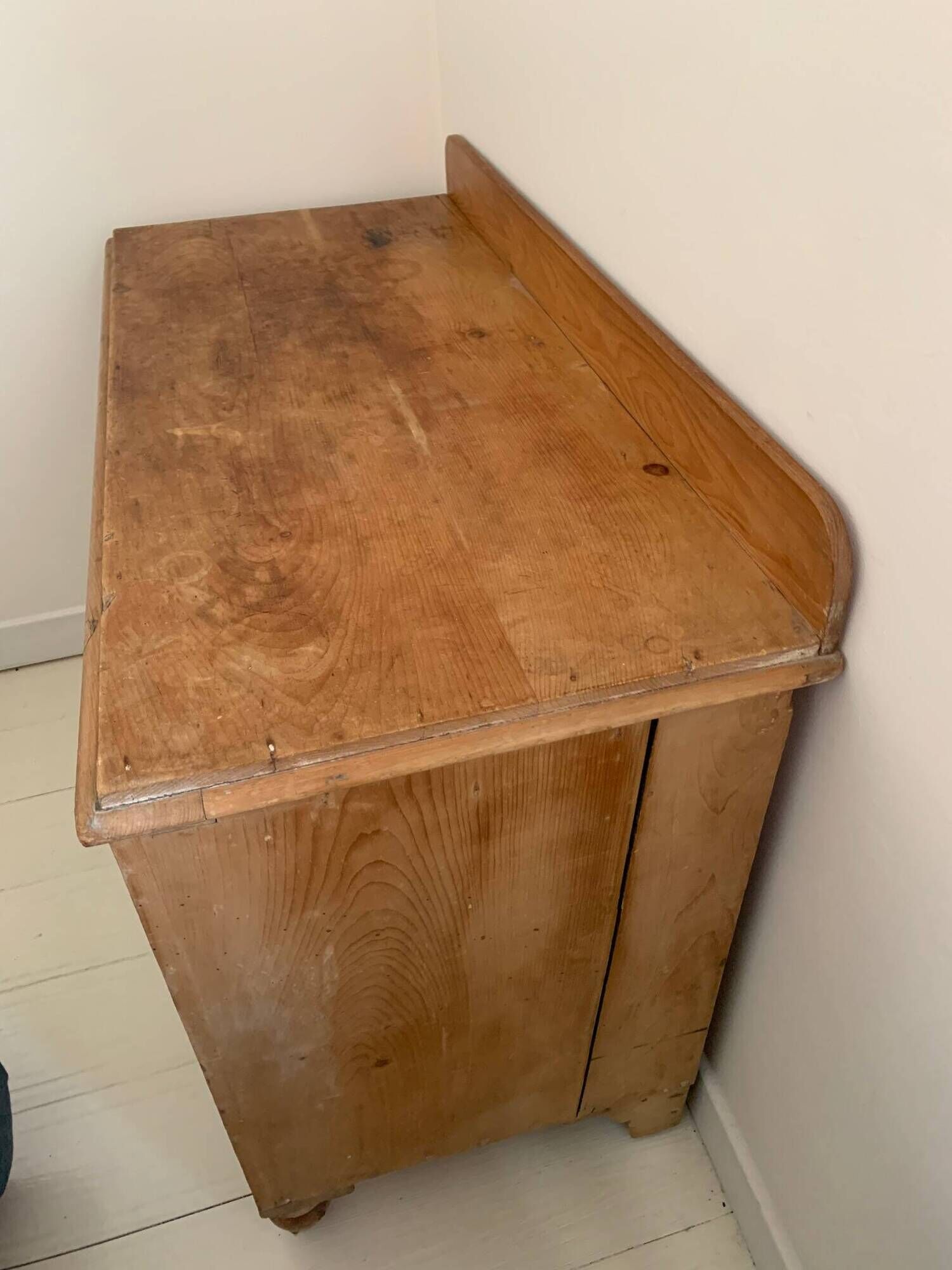 antique English wooden chest of drawers