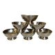 Six silver metal coupe bowls Denmark