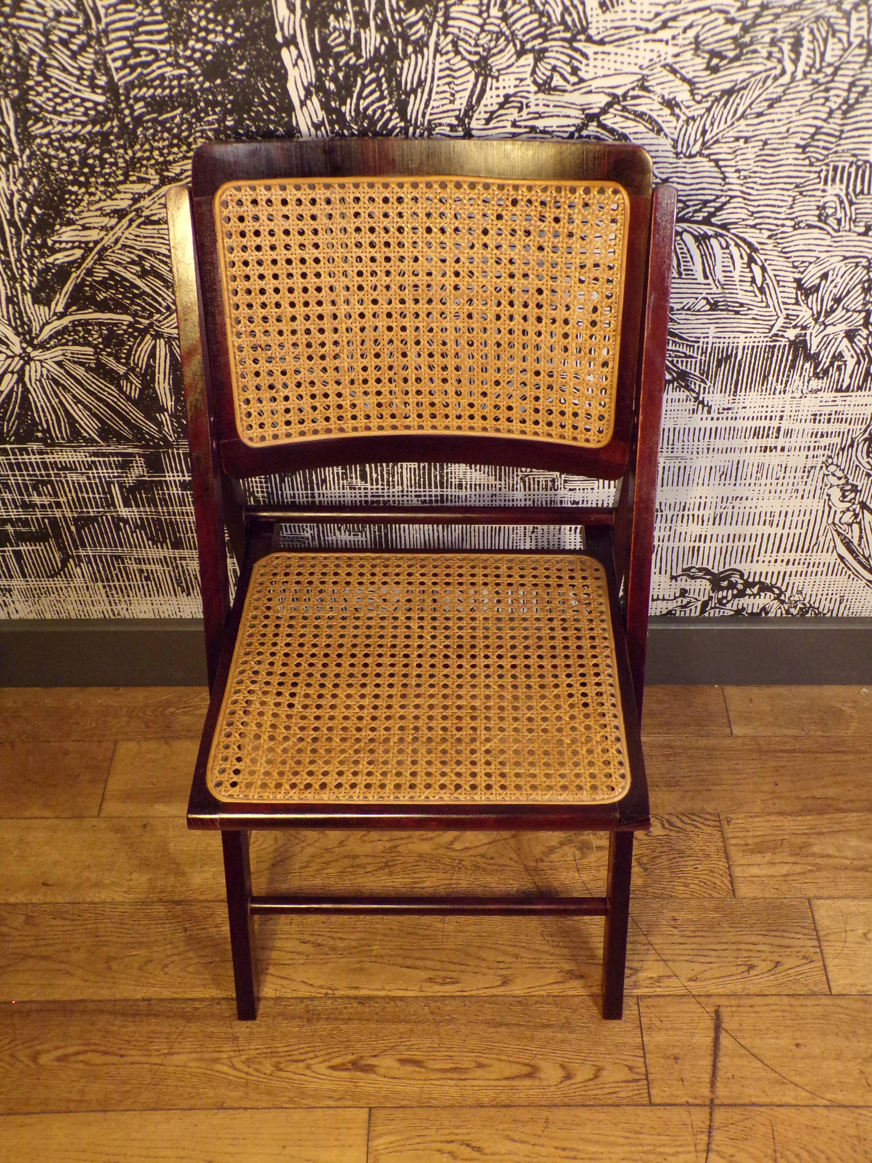 Cane folding chair 1970