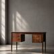 Vintage Scandinavian modern teak desk from the 1960s with drawers.